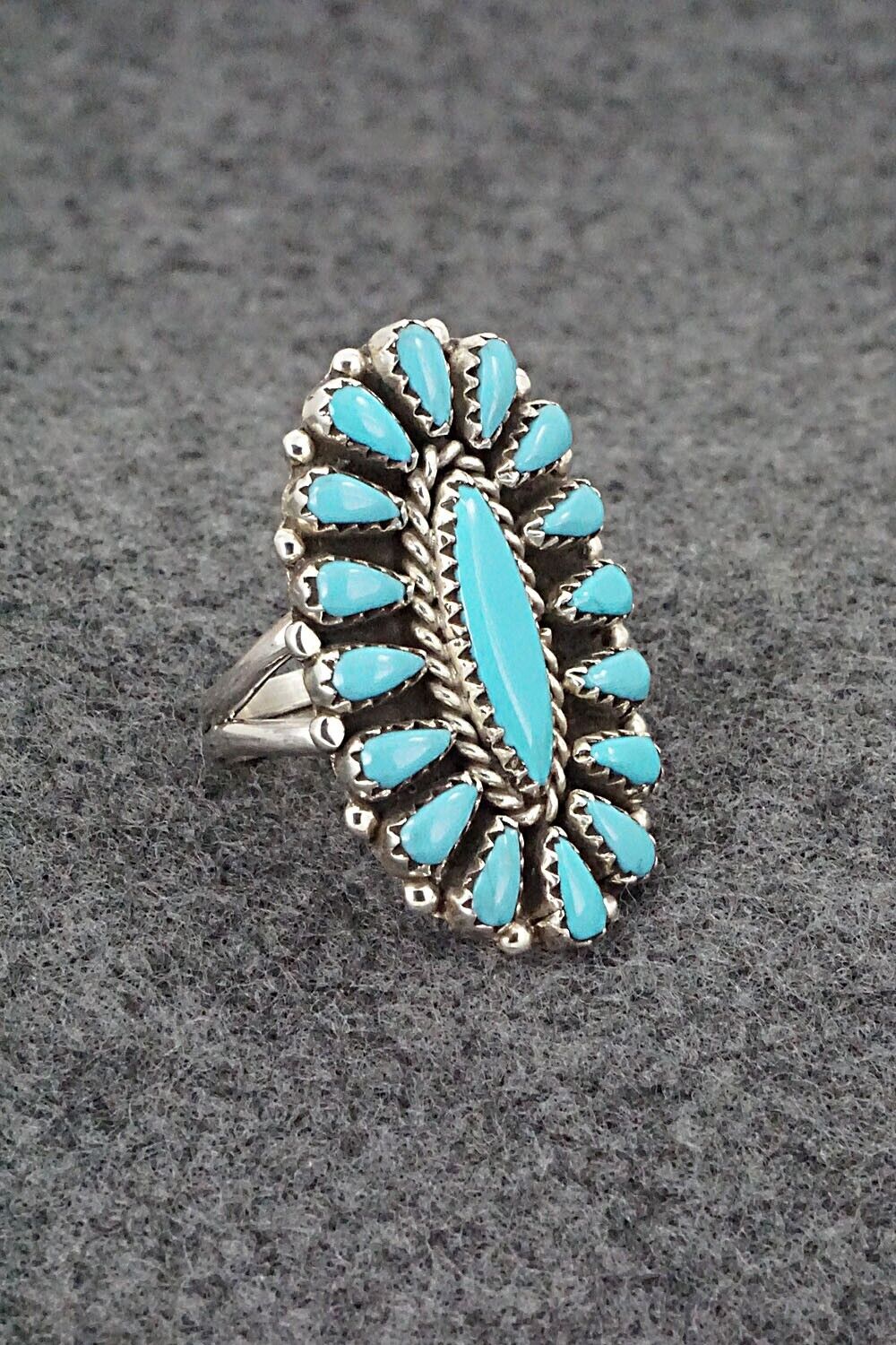 Turquoise & Sterling Silver Ring - George Gasper - Size 7