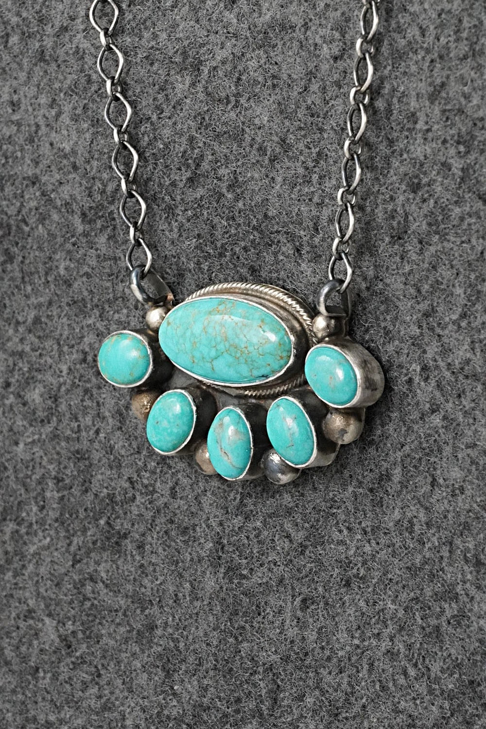 Turquoise & Sterling Silver Necklace - Kathleen Livingston