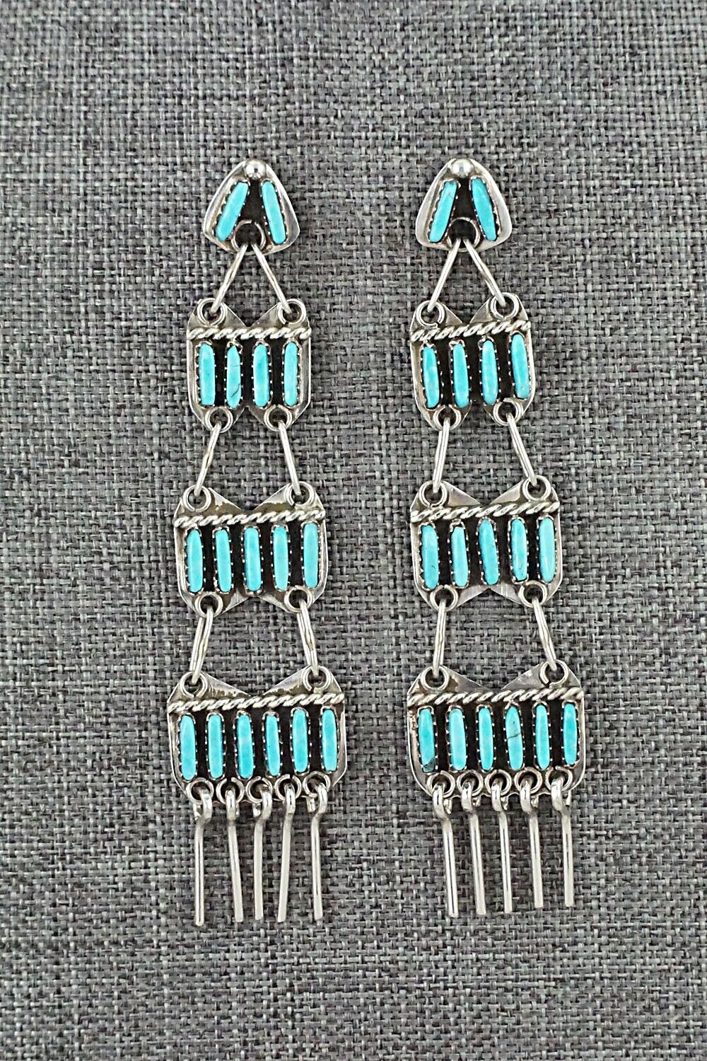 Turquoise & Sterling Silver Earrings - Charlie John