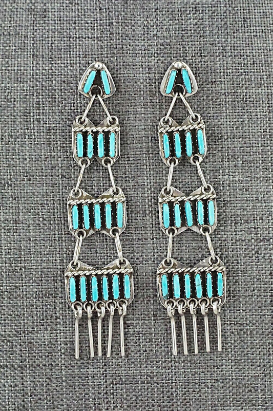 Turquoise & Sterling Silver Earrings - Charlie John