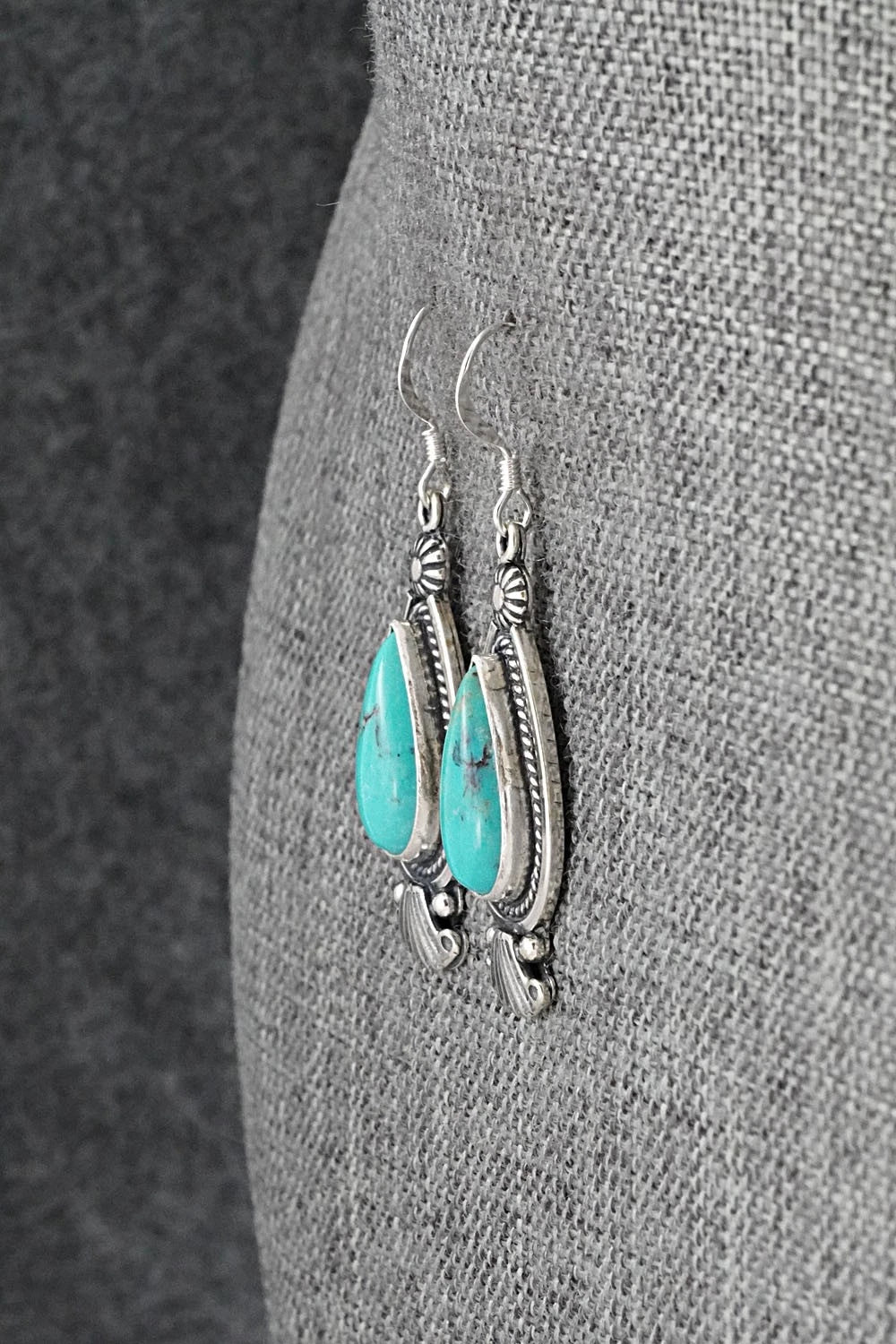 Turquoise & Sterling Silver Earrings - Verley Betone