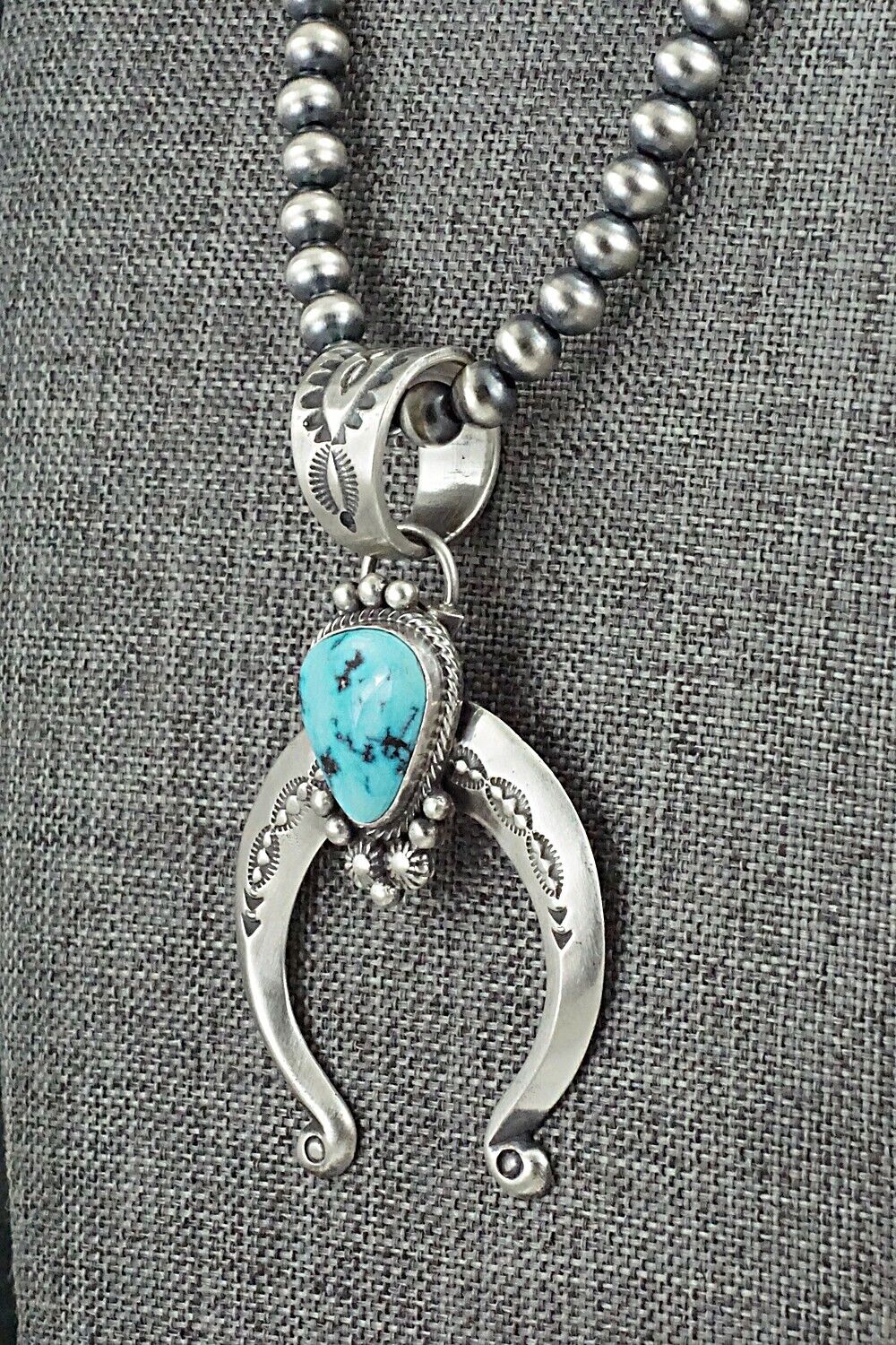 Turquoise & Sterling Silver Necklace - Samuel Yellowhair