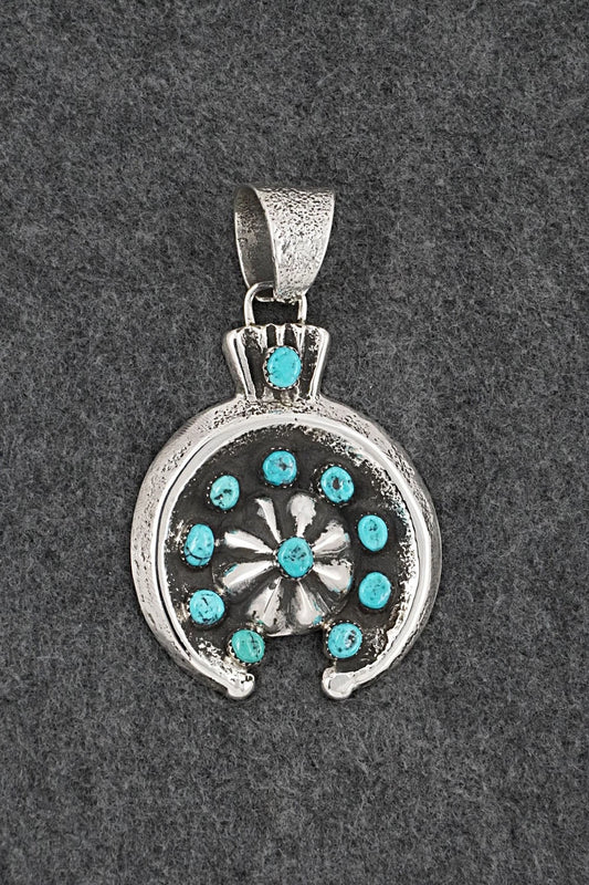 Turquoise & Sterling Silver Pendant - Delbert Arviso