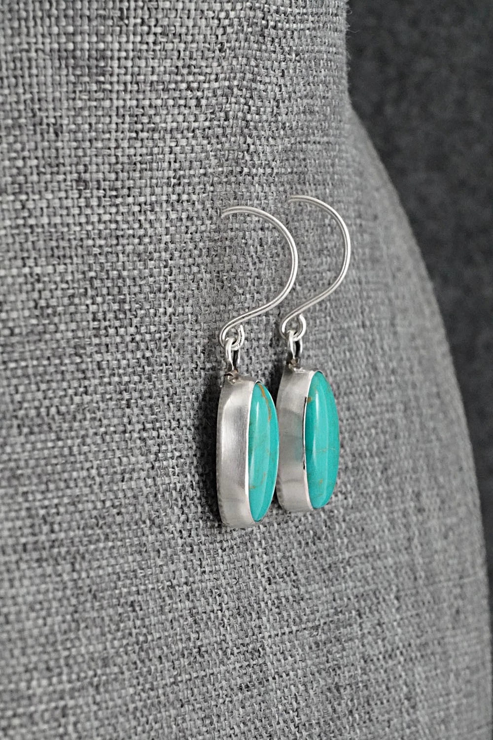 Turquoise & Sterling Silver Earrings - Rosemary Saunders