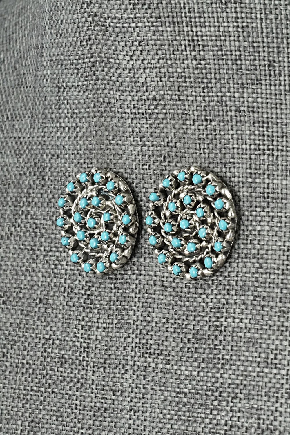 Turquoise & Sterling Silver Earrings - Randy Hooee