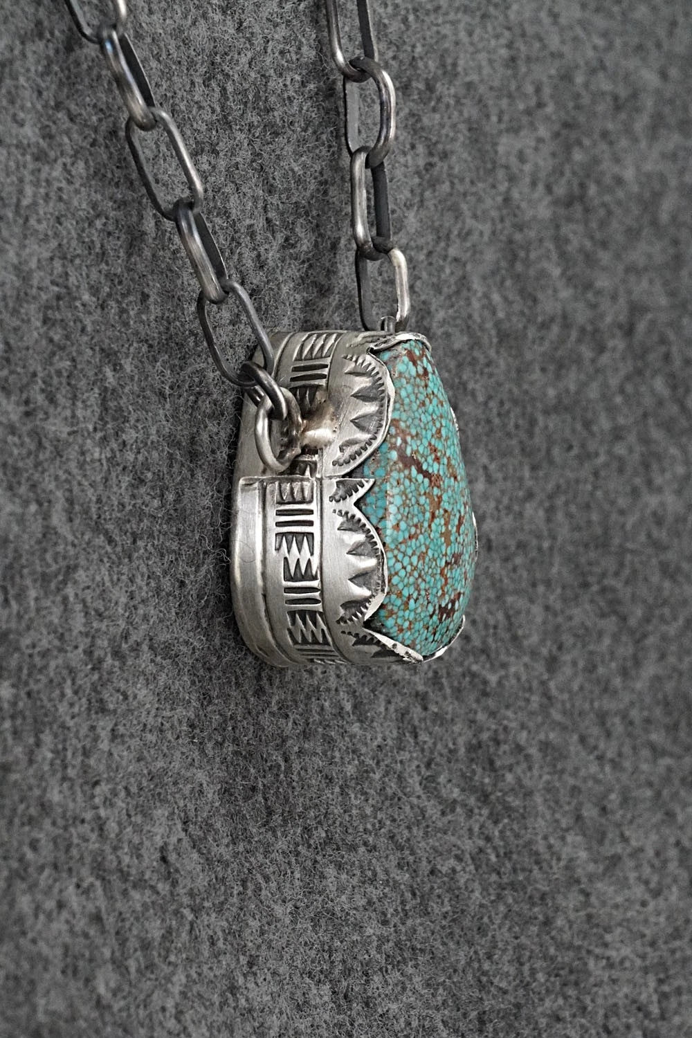 Turquoise & Sterling Silver Necklace - Paul Livingston