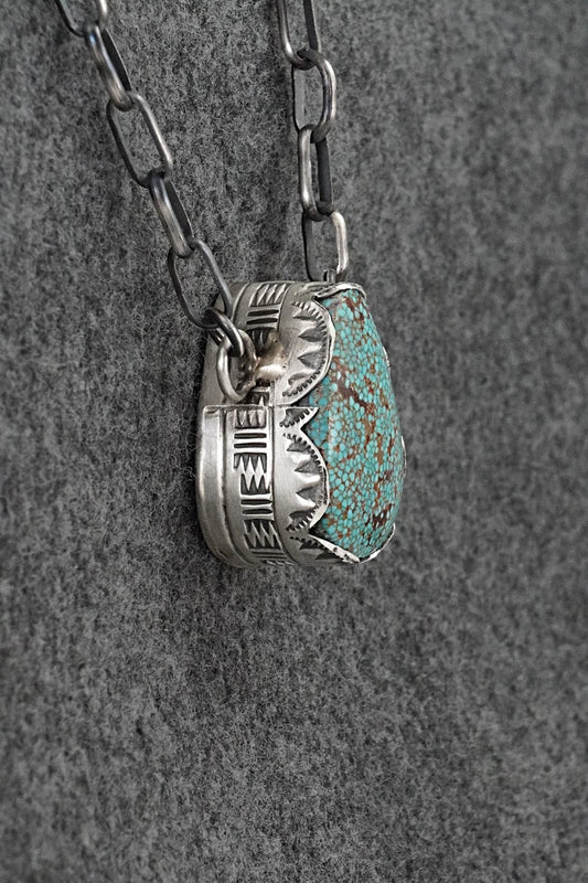 Turquoise & Sterling Silver Necklace - Paul Livingston