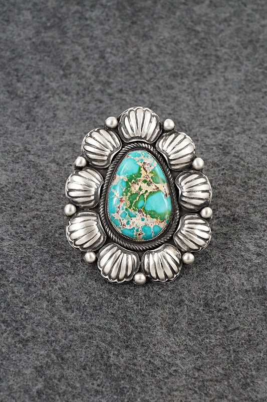 Turquoise & Sterling Silver Ring - Calvin Martinez - Size 9