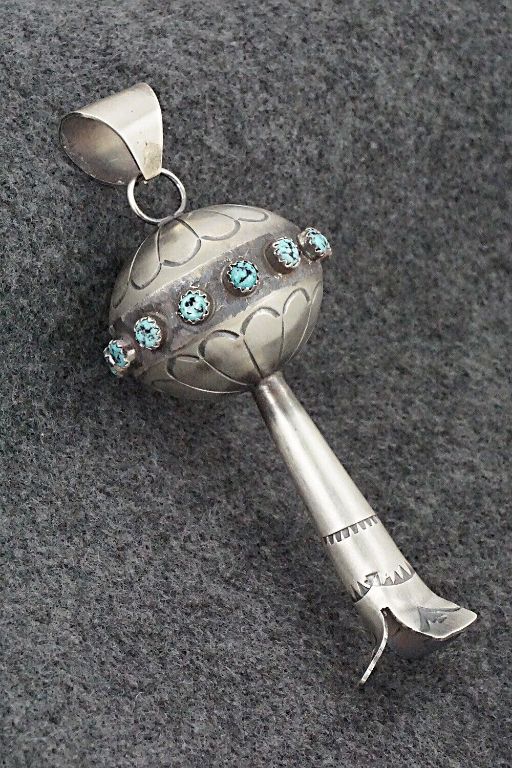 Turquoise & Sterling Silver Pendant - Tim Yazzie