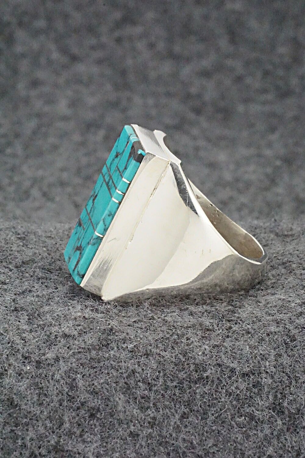 Turquoise & Sterling Silver Ring - Wilbert Gray - Size 11.75