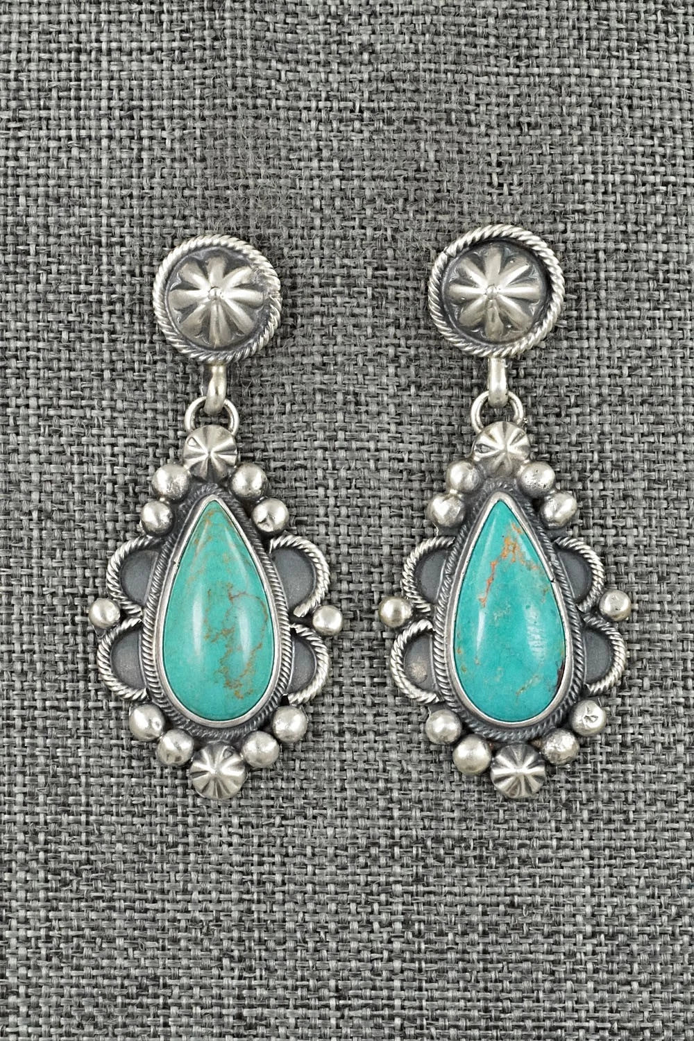 Turquoise & Sterling Silver Earrings - Darrin Livingston