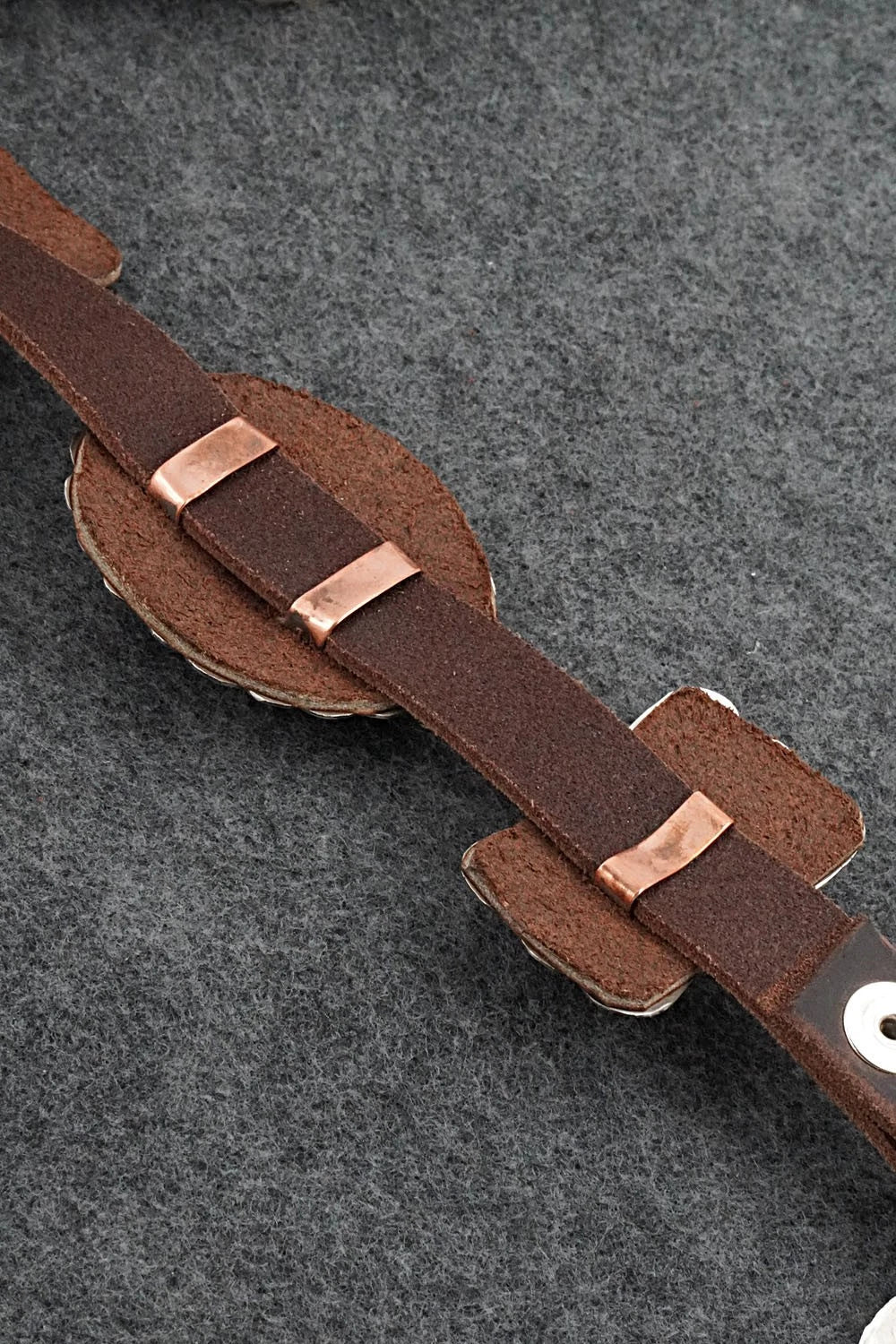 Turquoise, Sterling Silver & Leather Concho Belt - Marilyn Ramone