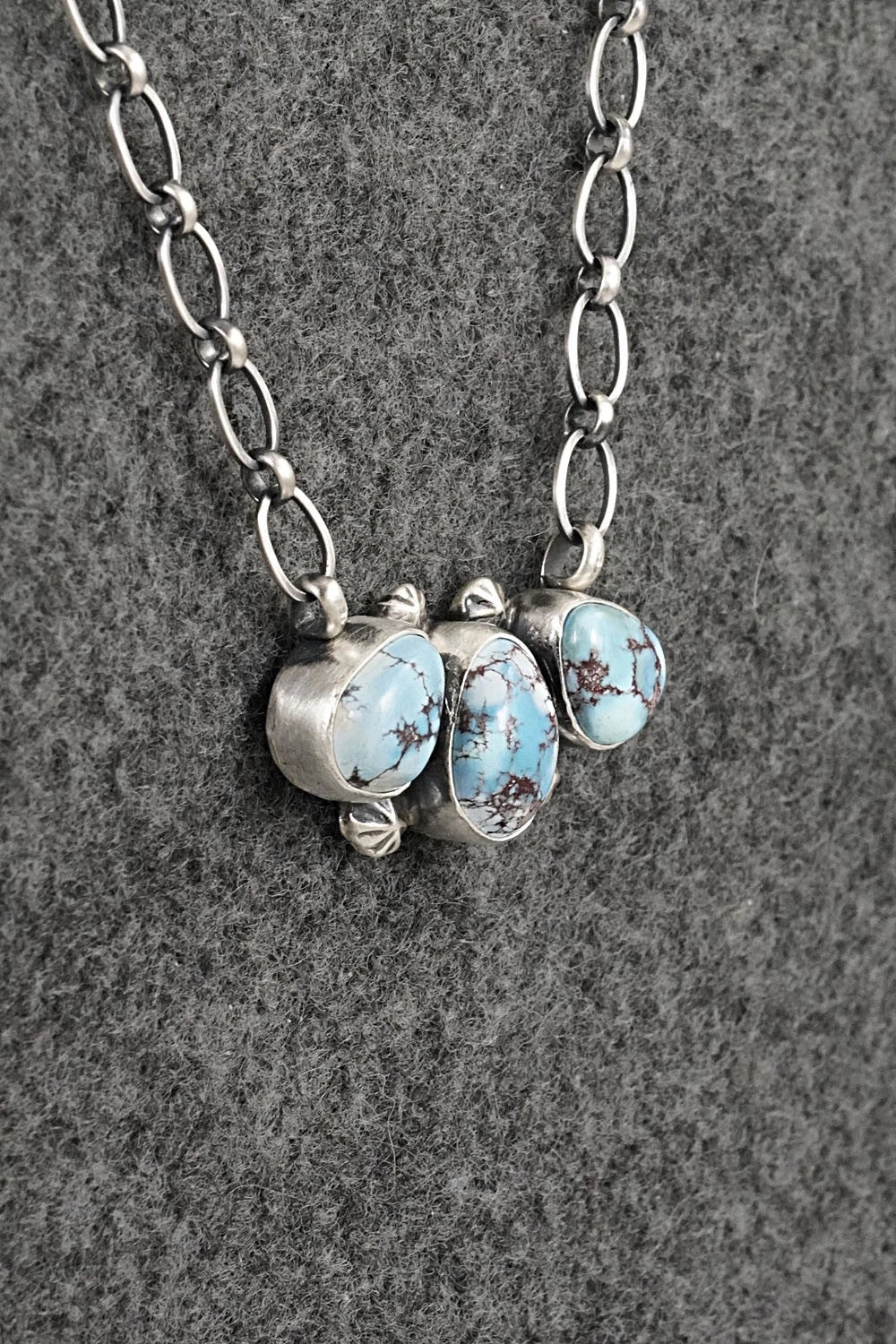 Turquoise & Sterling Silver Necklace - Darrin Livingston