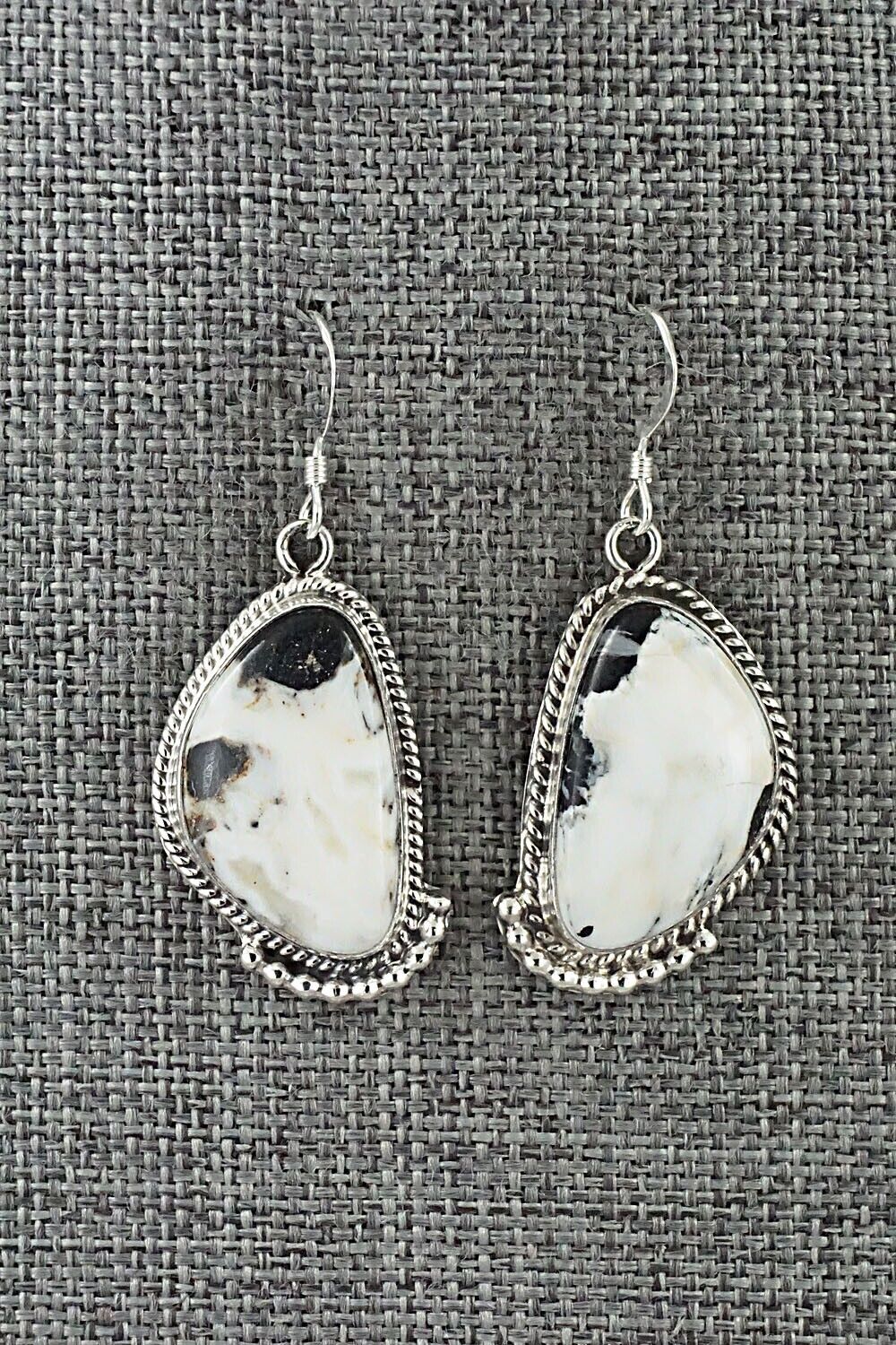 White Buffalo & Sterling Silver Earrings - Sharon McCarthy