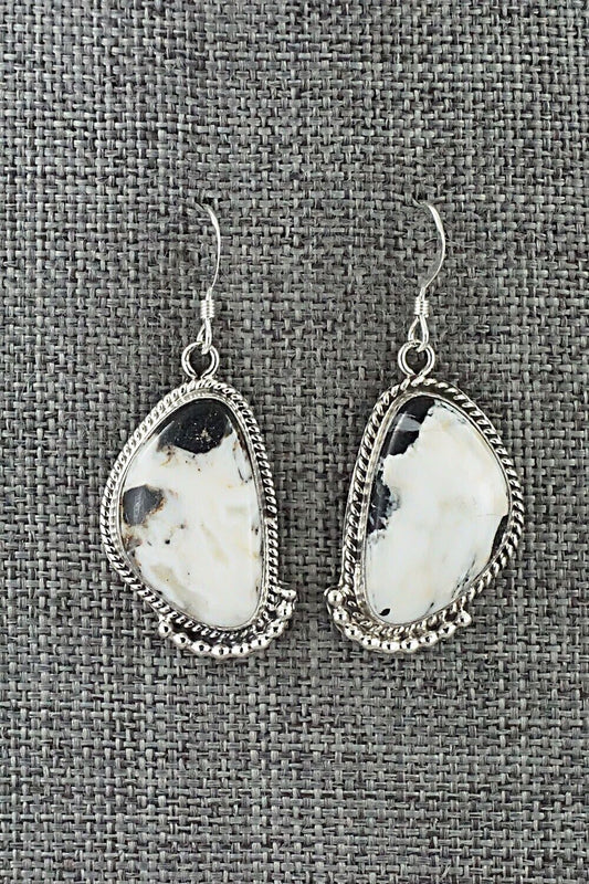 White Buffalo & Sterling Silver Earrings - Sharon McCarthy