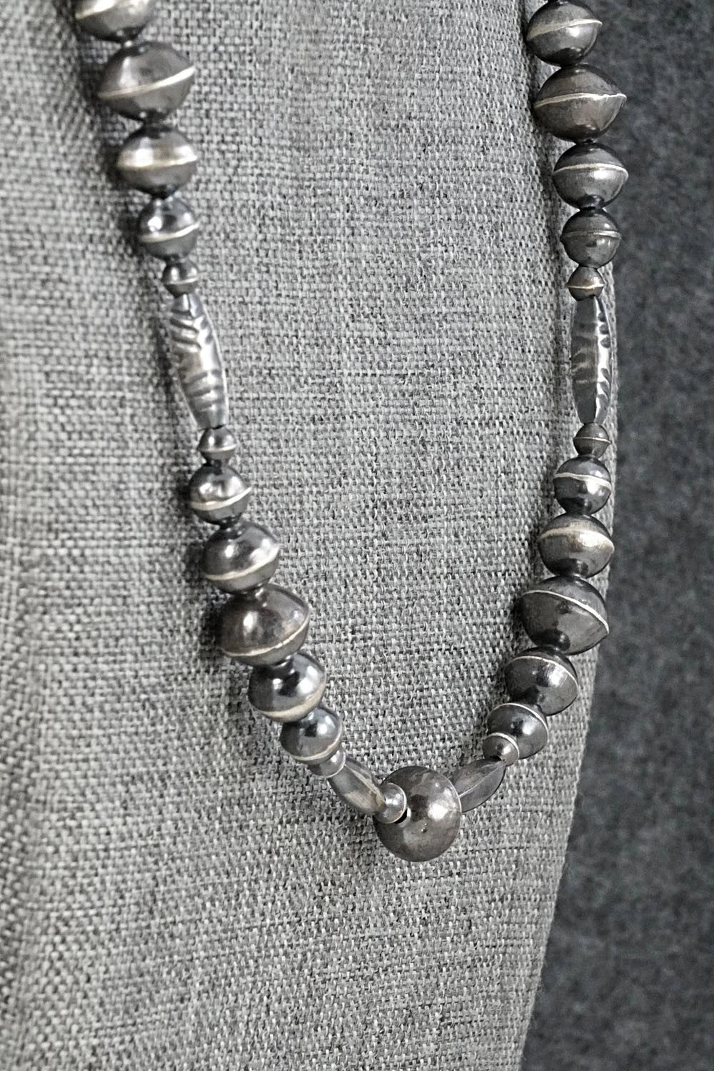 Sterling Silver Navajo Pearl Necklace 18" - Vintage
