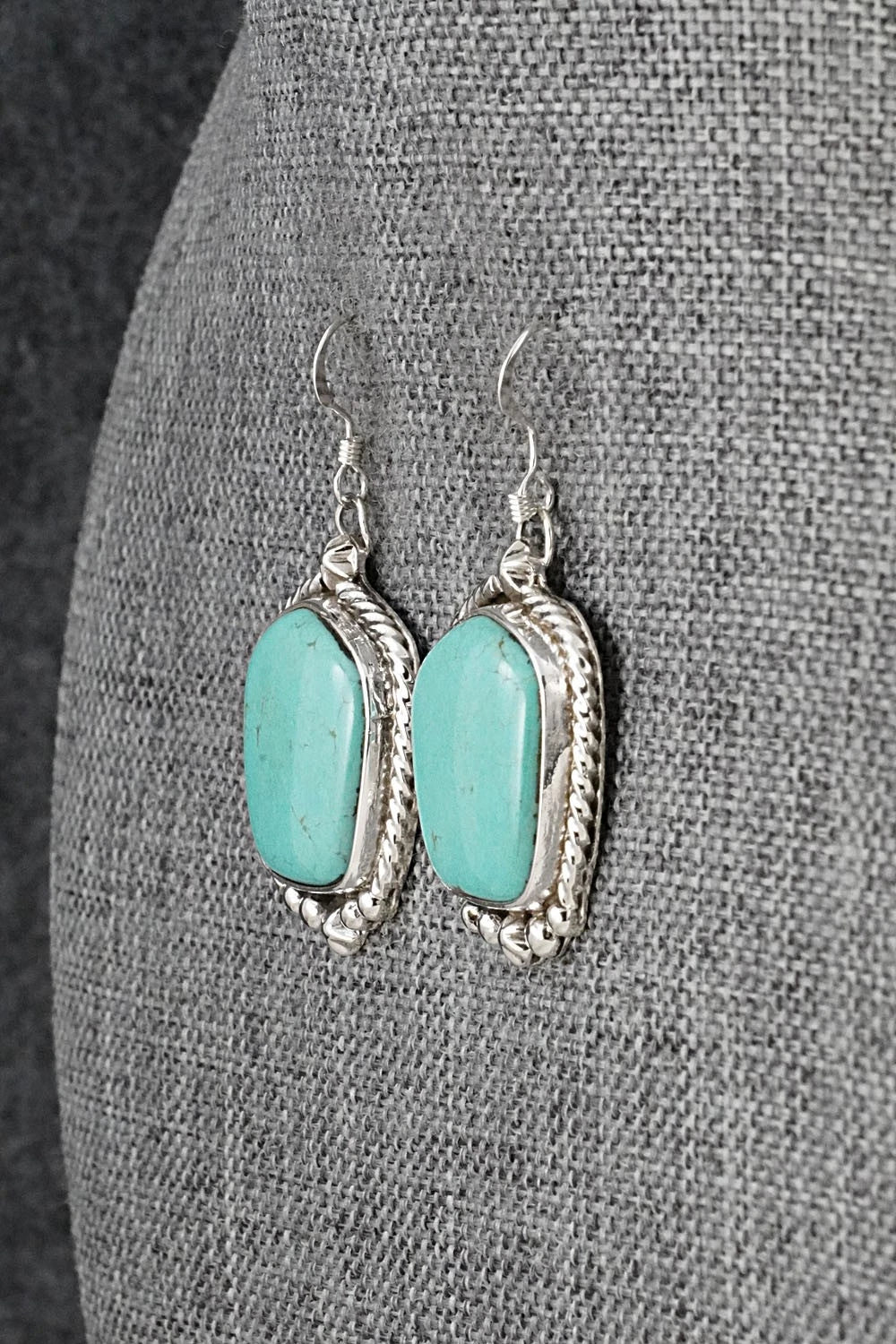 Turquoise & Sterling Silver Earrings - Rena Shelly