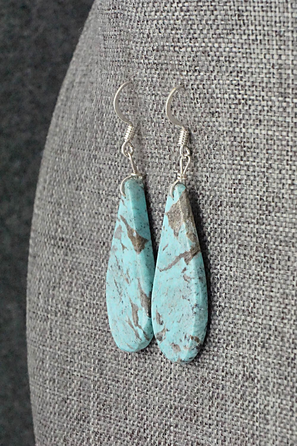 Turquoise & Sterling Silver Earrings - Joe Garcia