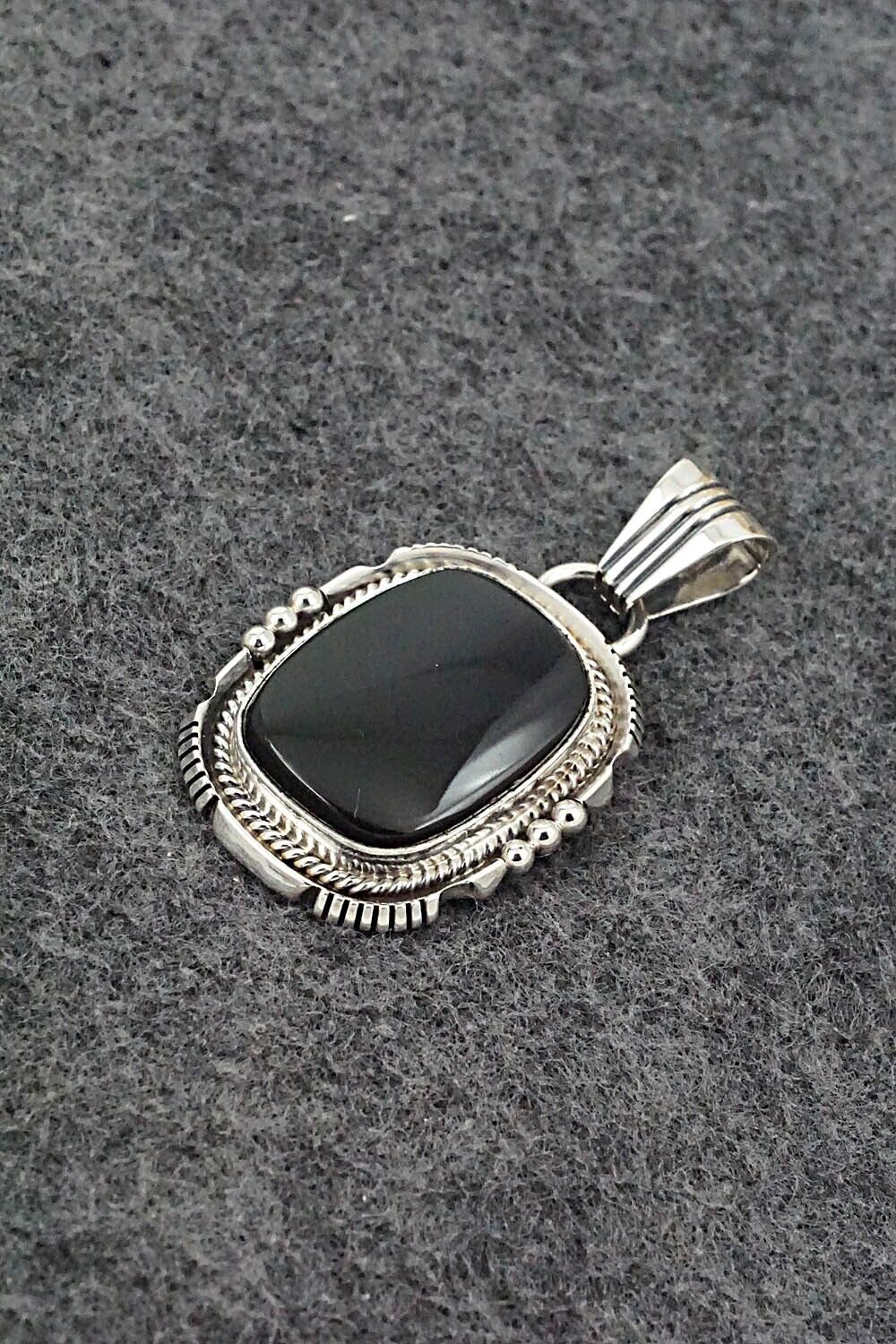 Onyx & Sterling Silver Pendant - Sharon McCarthy