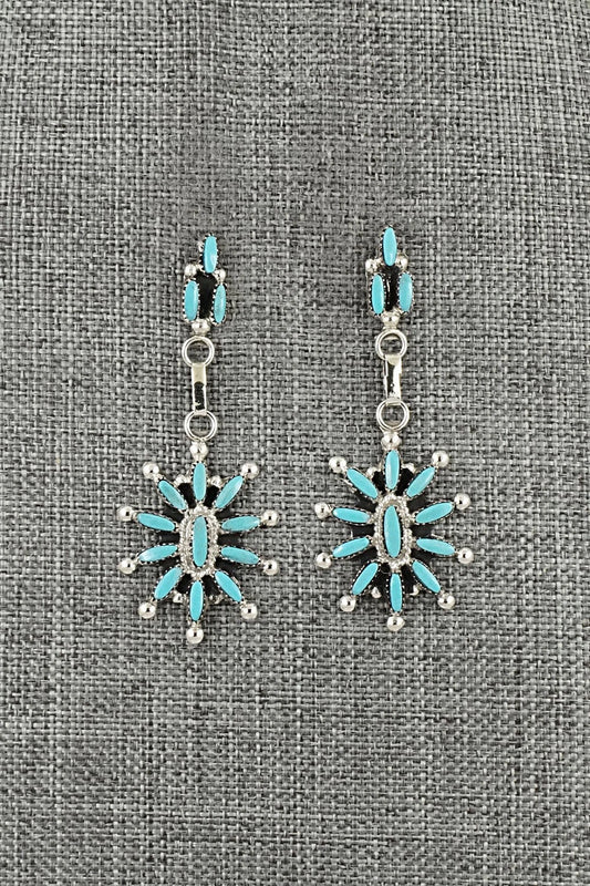 Turquoise & Sterling Silver Earrings - Evonne Hustito