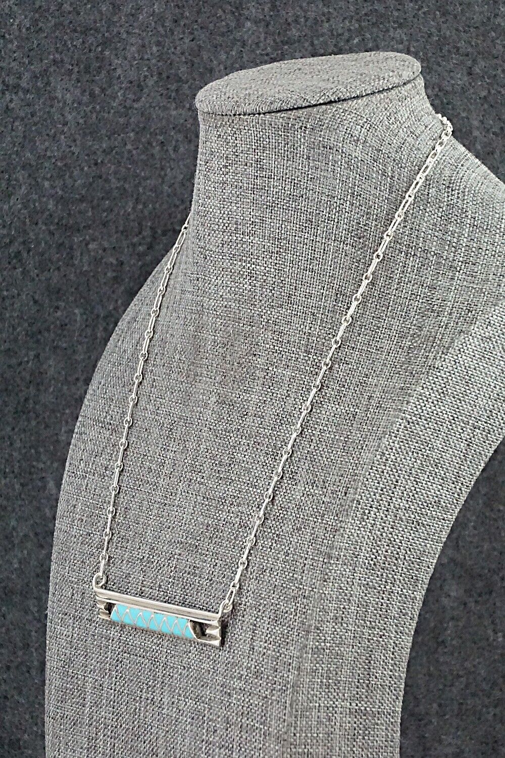 Turquoise & Sterling Silver Necklace - Laurie Kallestewa