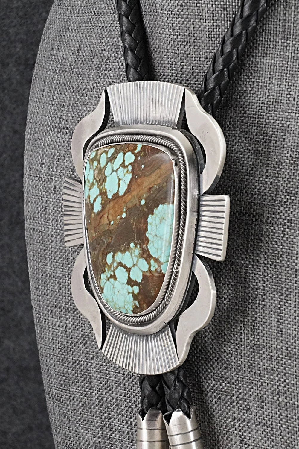 Turquoise & Sterling Silver Bolo Tie - Paul Livingston