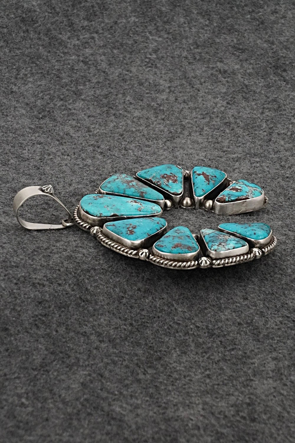 Turquoise & Sterling Silver Naja Pendant - Kathleen Livingston