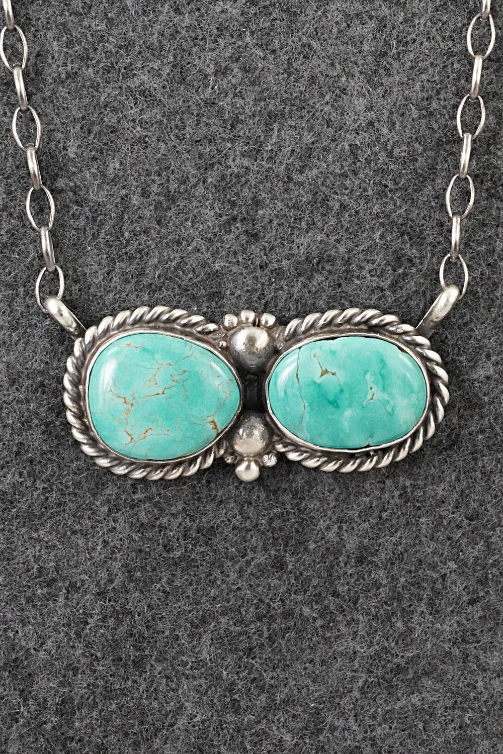 Turquoise & Sterling Silver Necklace - Antwone Brown