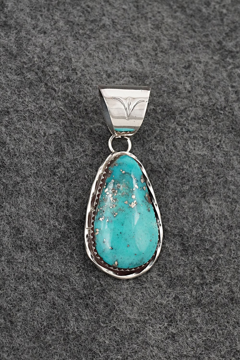 Turquoise & Sterling Silver Pendant - Ernest Hawthorne