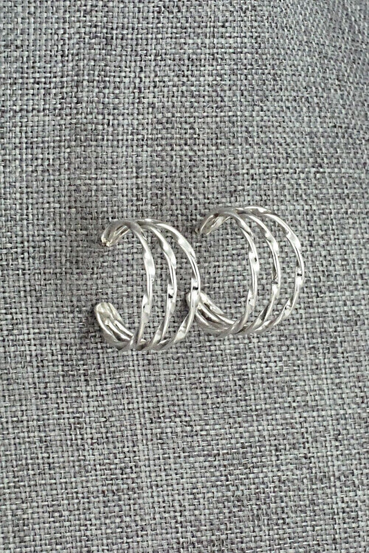 Sterling Silver Hoop Earrings - Ben Tahe