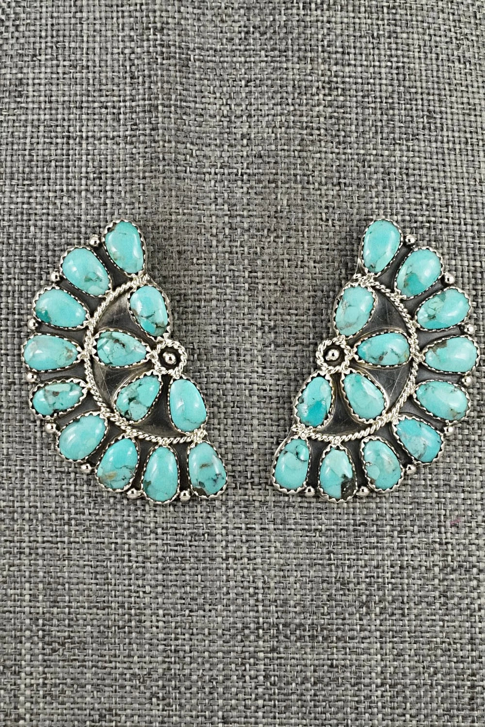 Turquoise & Sterling Silver Earrings - Gerald Mitchell