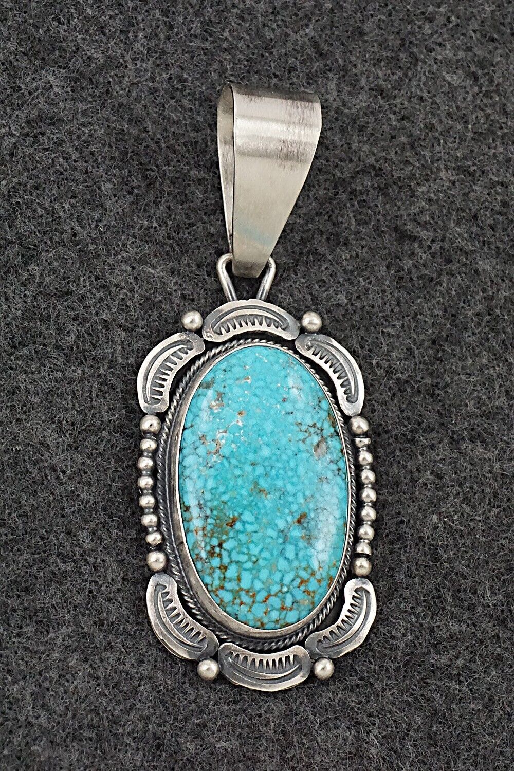 Turquoise & Sterling Silver Pendant - Daniel Benally