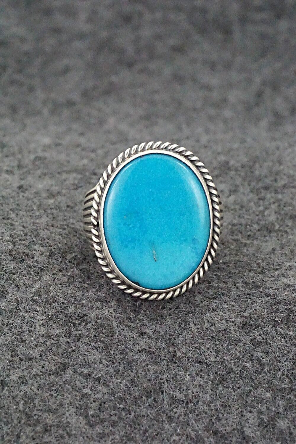 Turquoise & Sterling Silver Ring - Samuel Yellowhair - Size 8.75