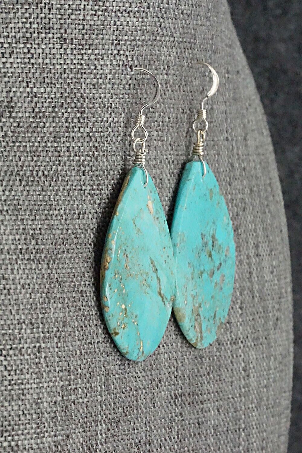 Turquoise & Sterling Silver Earrings - Lupe Lovato
