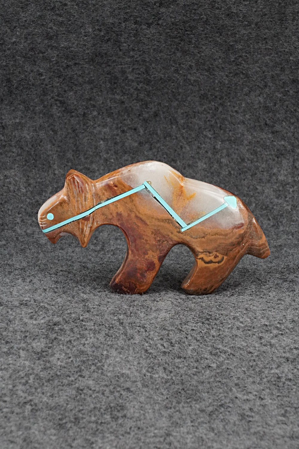 Bobcat Zuni Fetish Carving - Kenric Laiwakete
