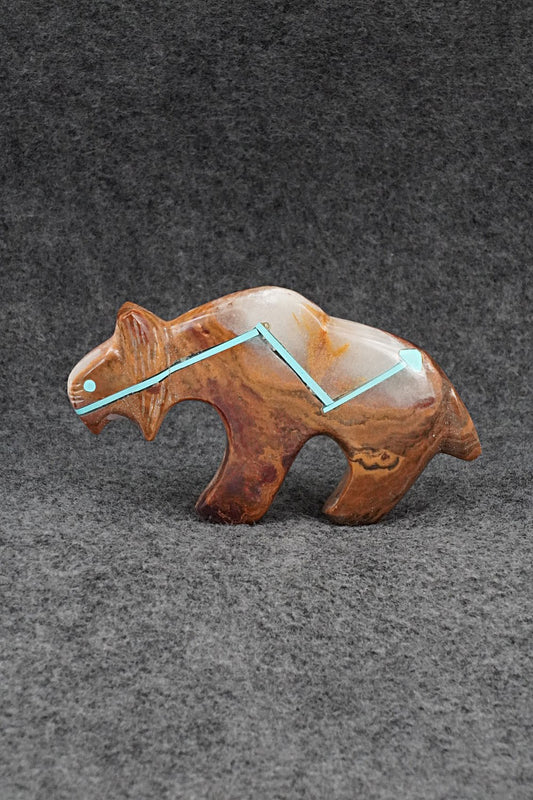 Bobcat Zuni Fetish Carving - Kenric Laiwakete