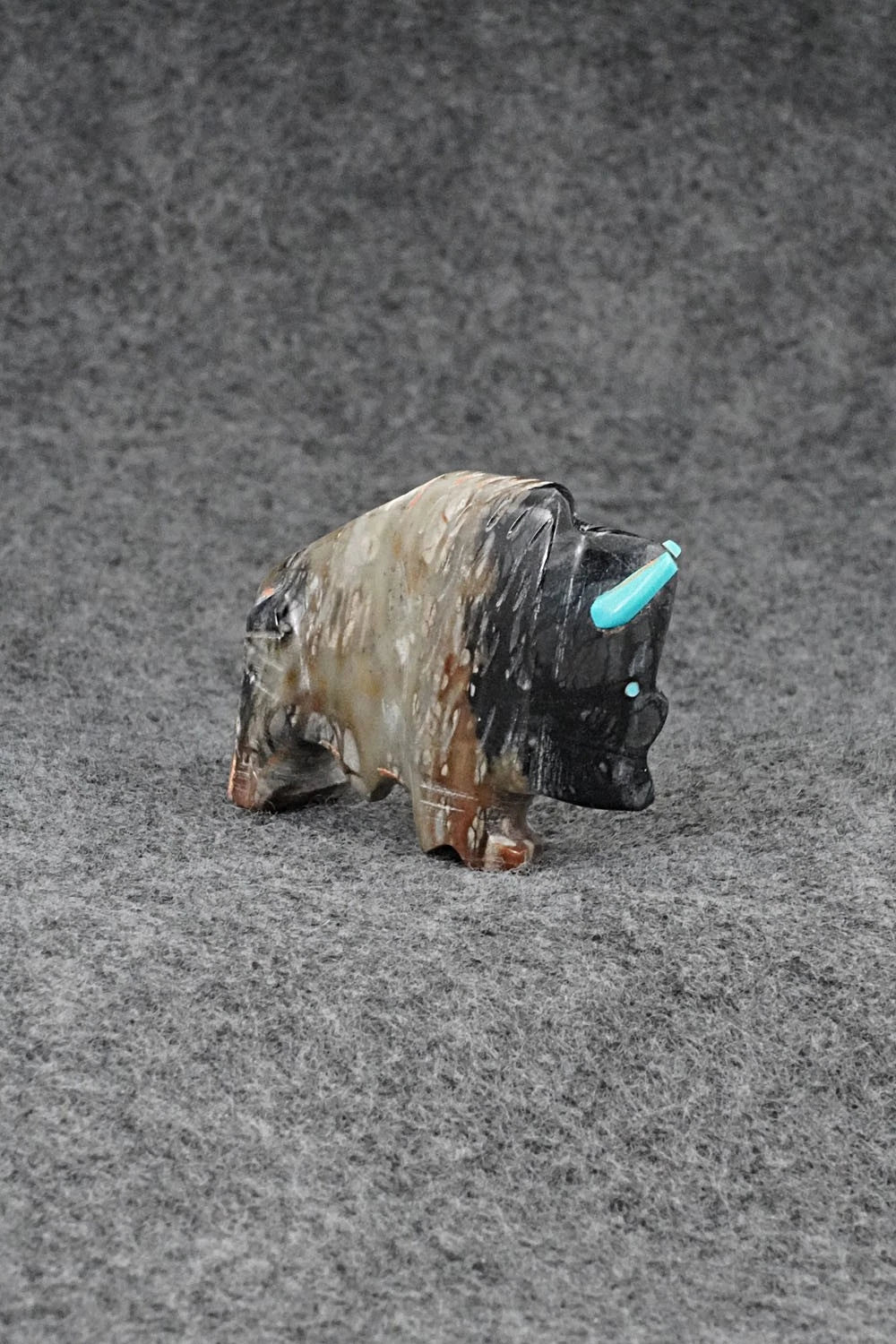 Buffalo Zuni Fetish Carving - Todd Etsate
