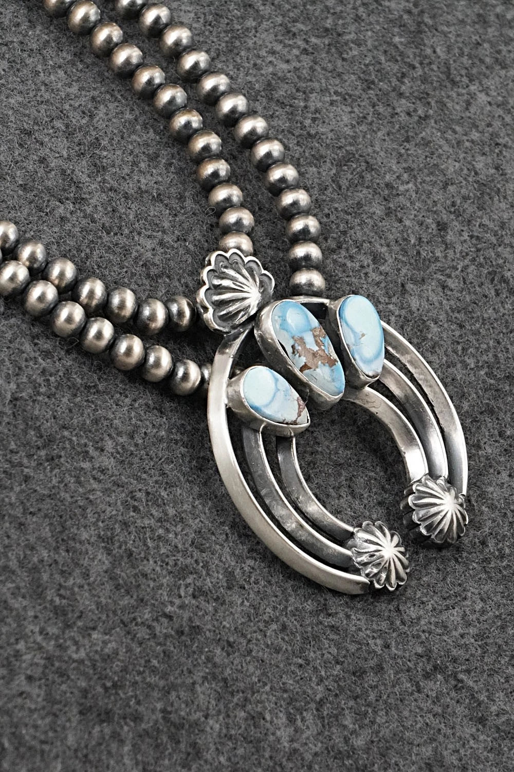 Turquoise & Sterling Silver Necklace - Davey Morgan