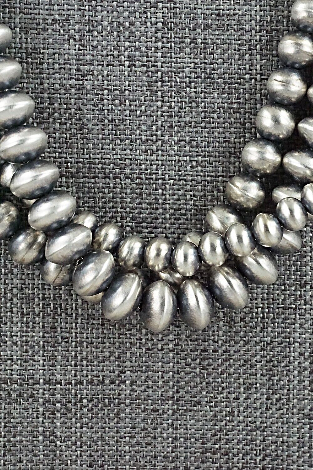 Sterling Silver Navajo Pearl Necklace 20" - Dorinda Mariano