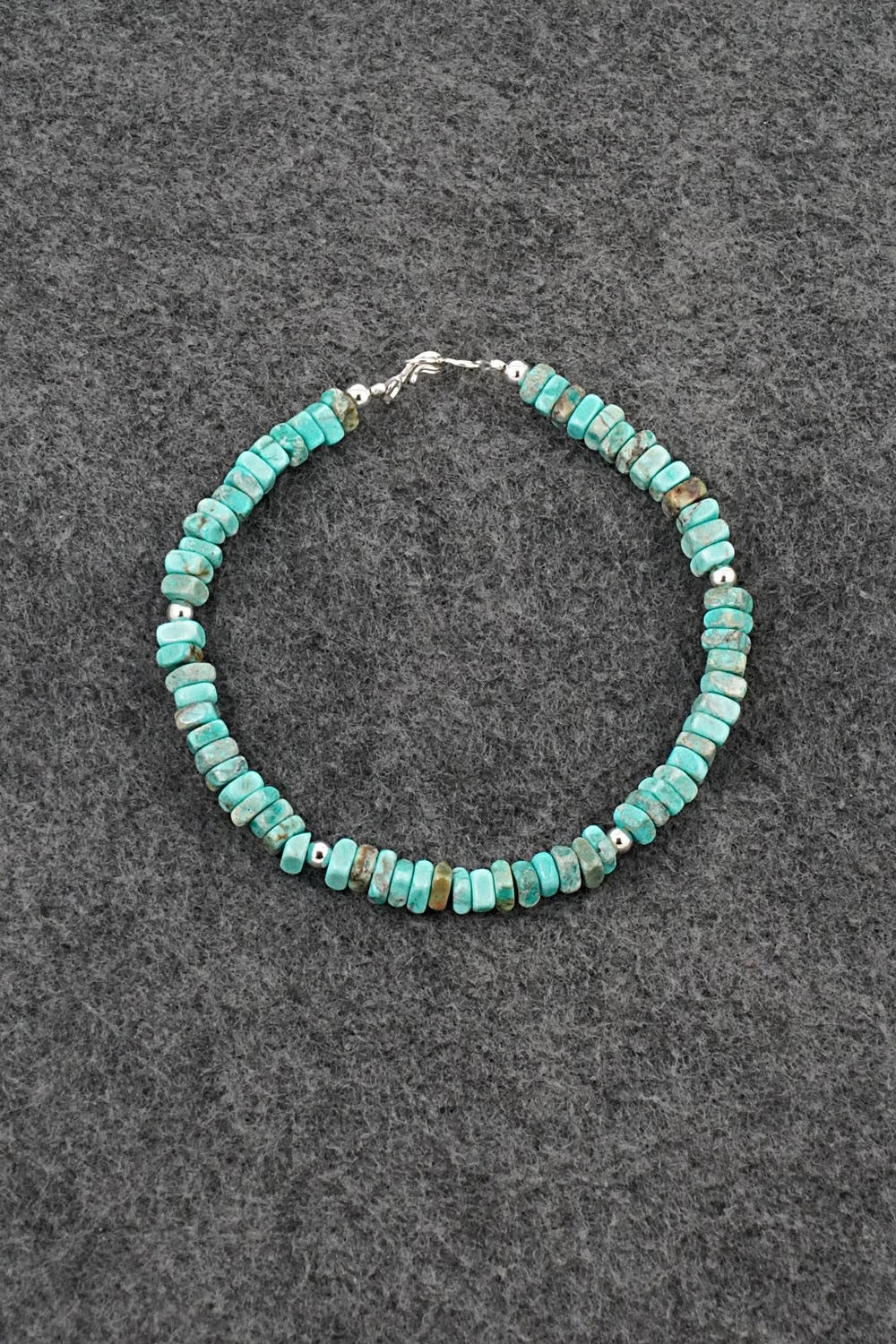 Turquoise & Sterling Silver Bracelet - Doreen Jake