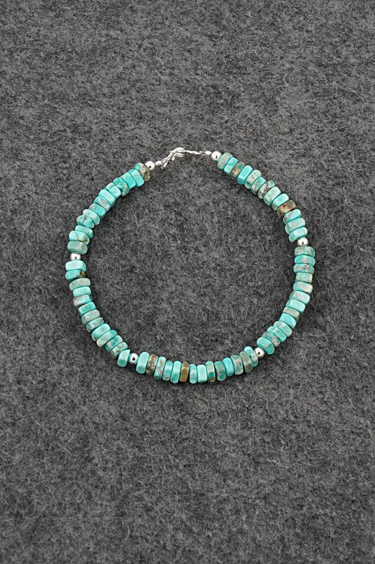 Turquoise & Sterling Silver Bracelet - Doreen Jake