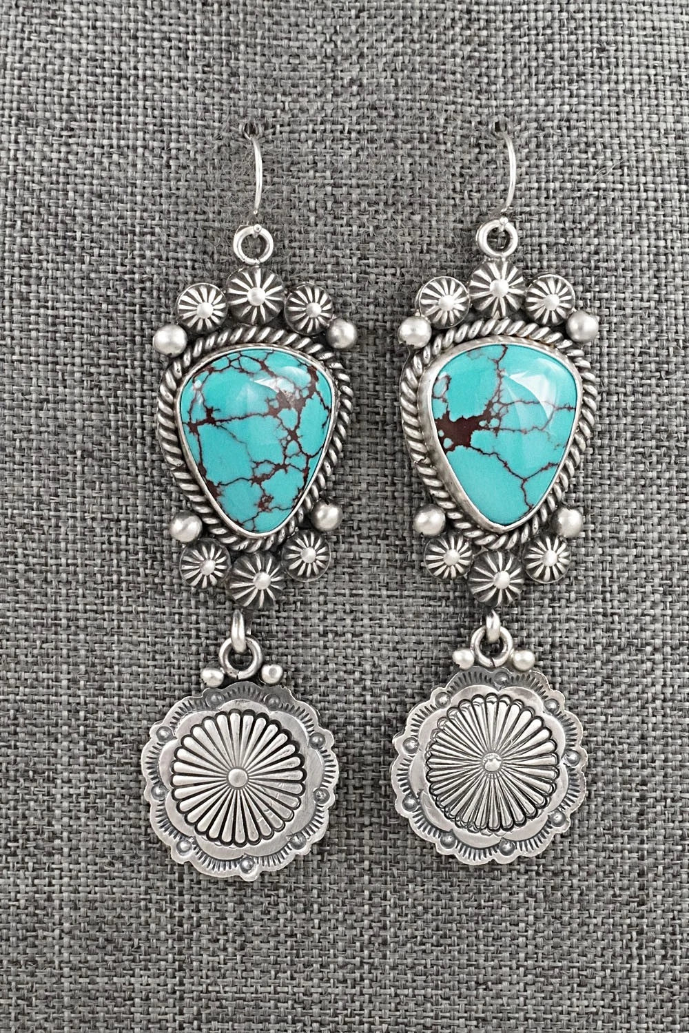 Turquoise & Sterling Silver Earrings - Michael Calladitto