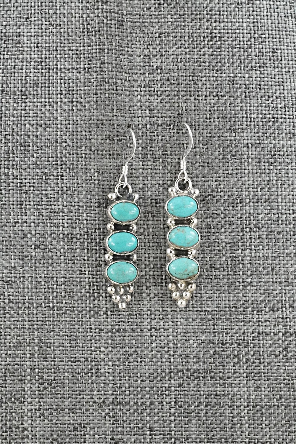 Turquoise & Sterling Silver Earrings - Gary Shorty