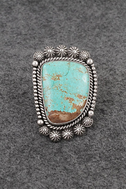 Turquoise & Sterling Silver Ring - Michael Calladitto - Size 8