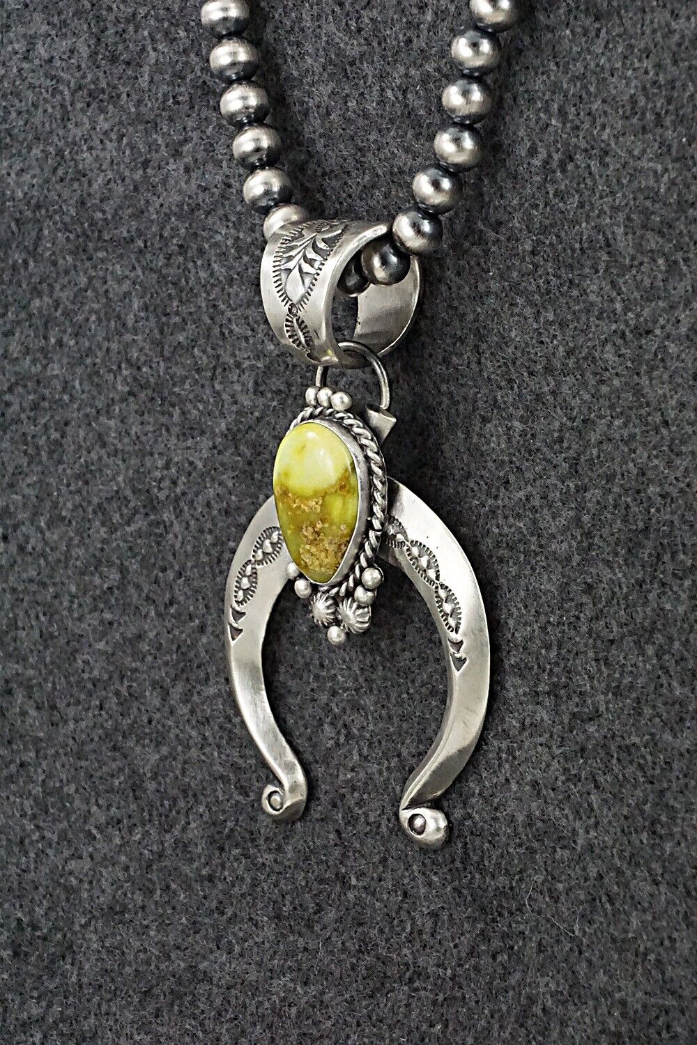 Variscite & Sterling Silver Necklace - Samuel Yellowhair