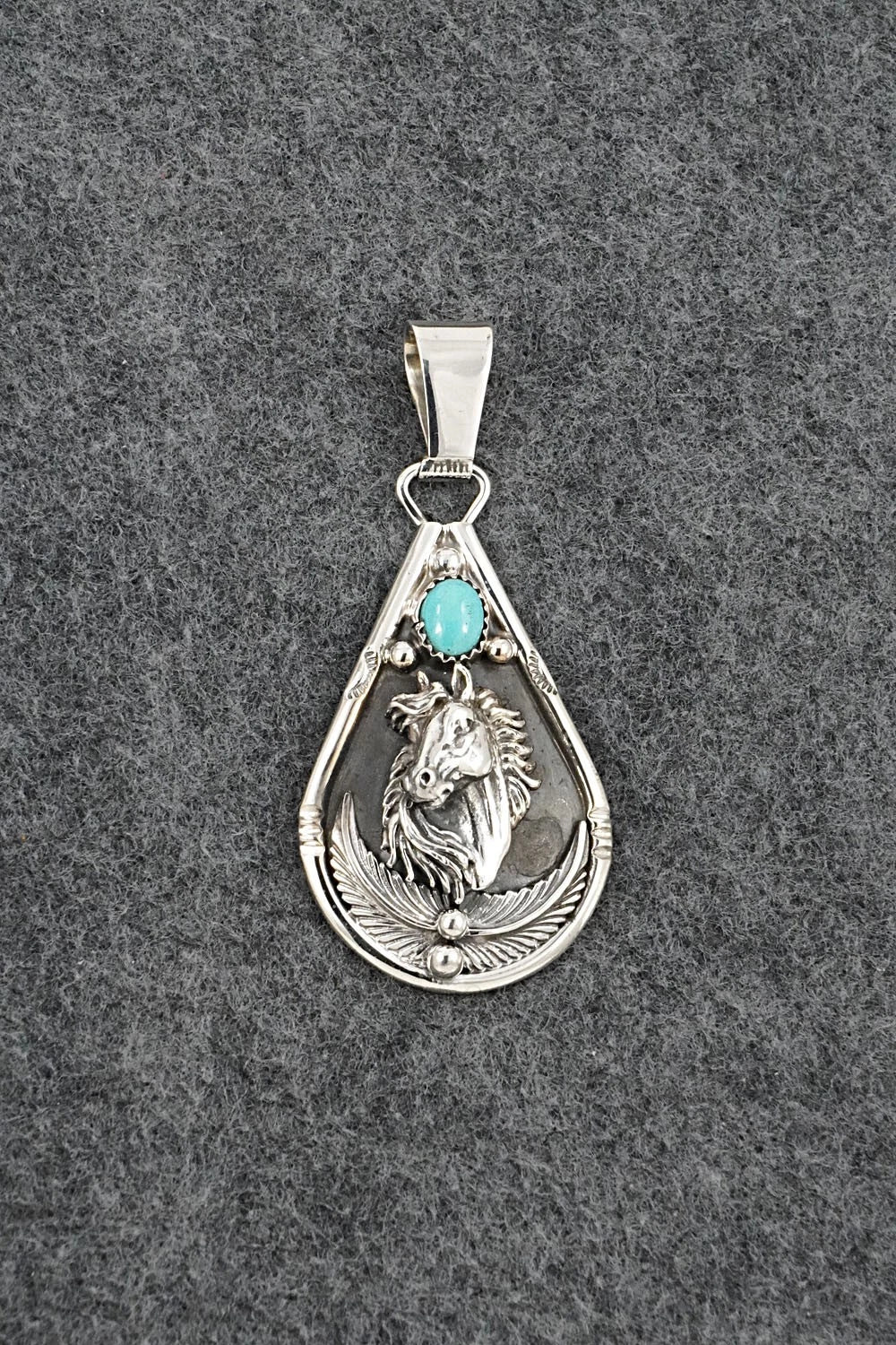 Turquoise & Sterling Silver Pendant - Darrell Morgan