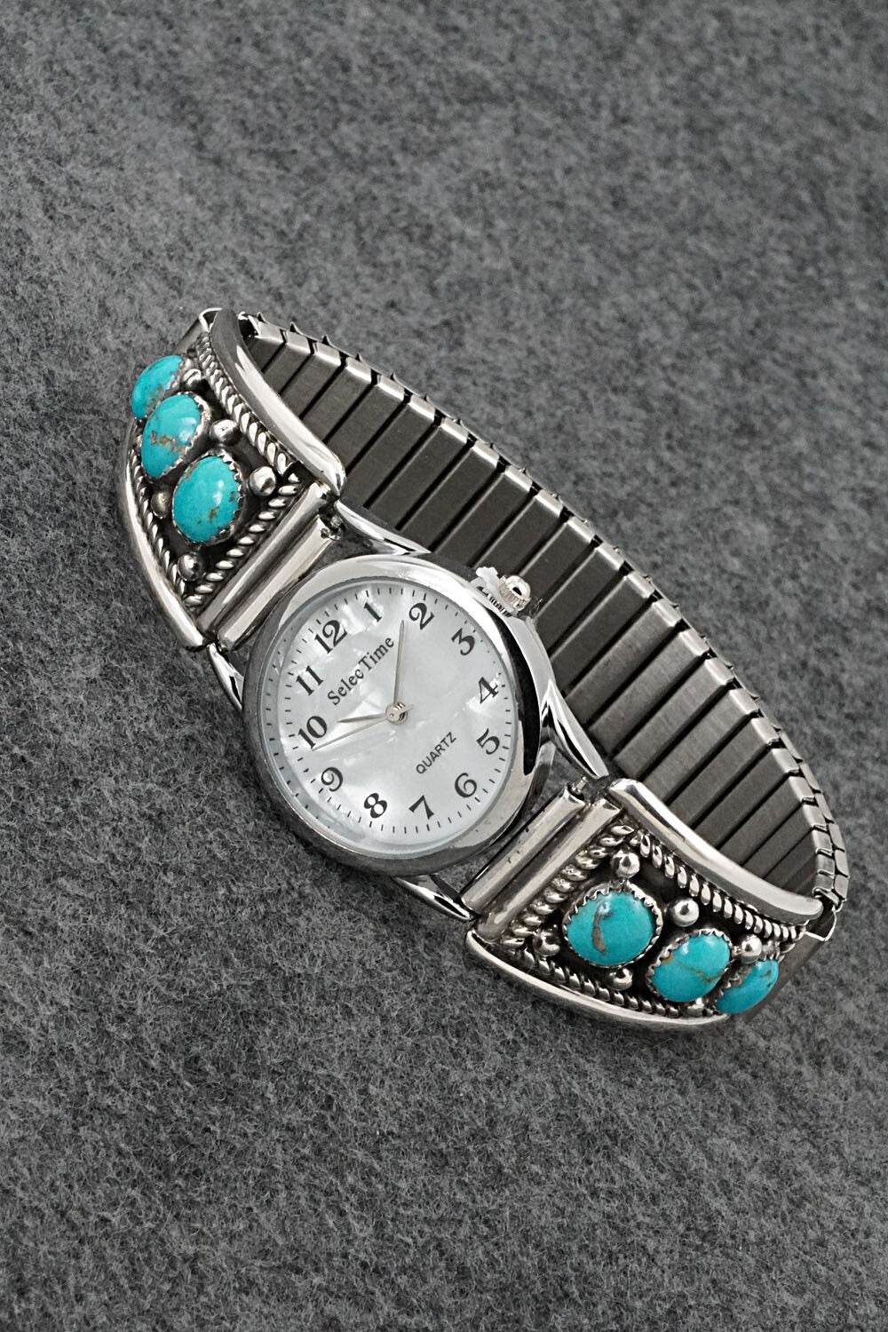 Turquoise & Sterling Silver Watch Bracelet - Paul Largo