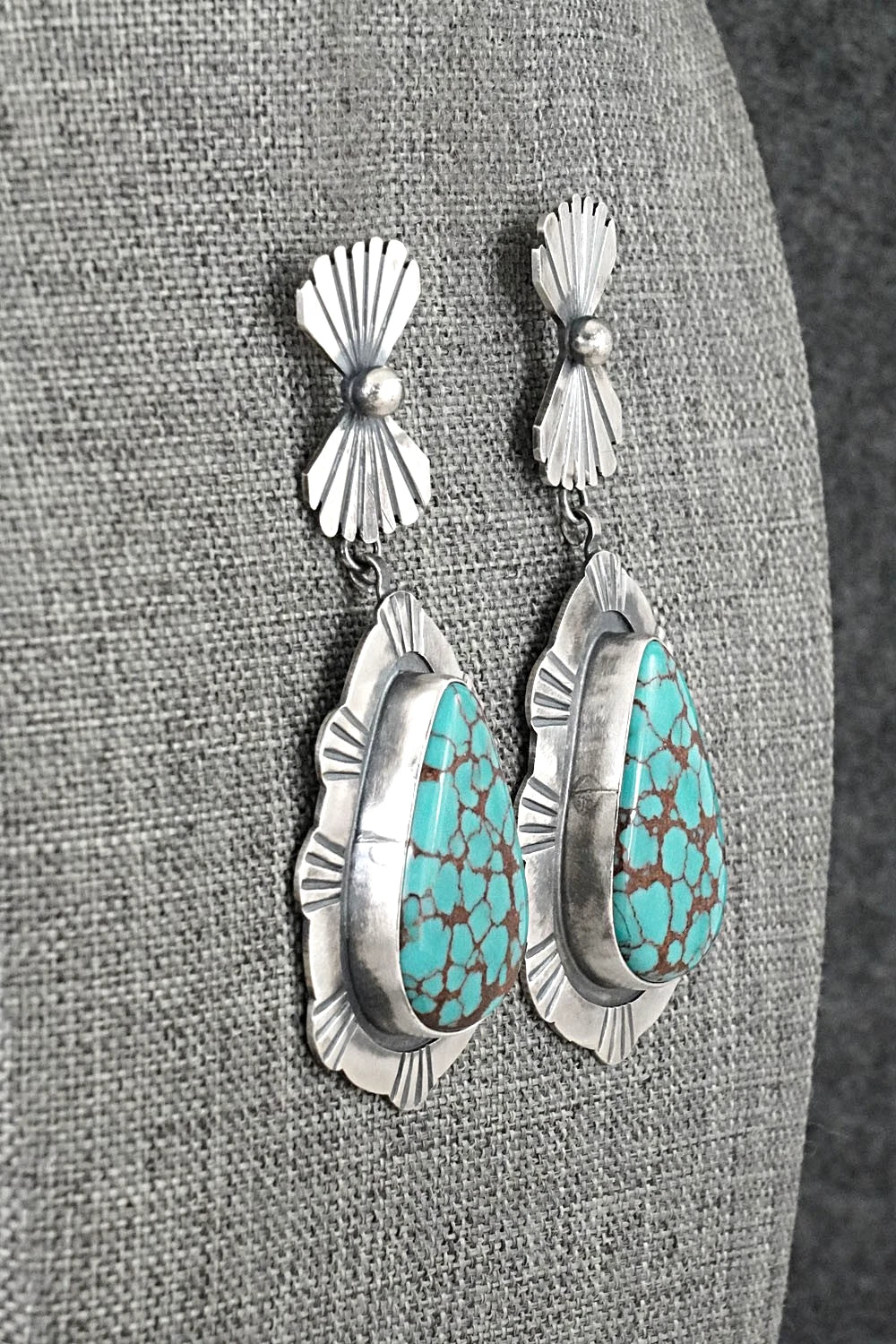 Turquoise & Sterling Silver Earrings - Mark Yazzie