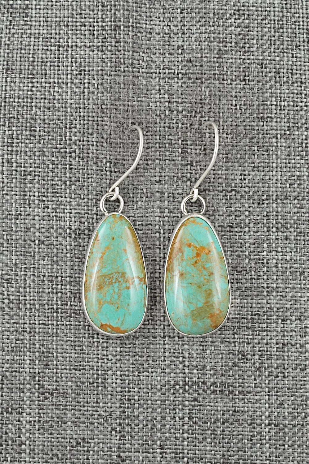 Turquoise & Sterling Silver Earrings - Eugene Gruber