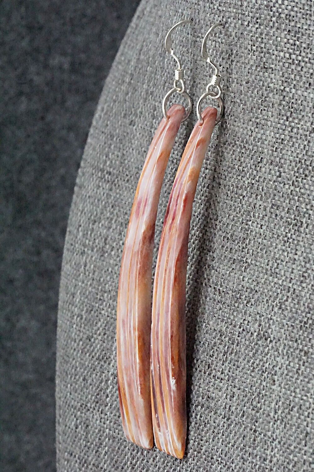 Spiny Oyster & Sterling Silver Earrings - Jesus Espino